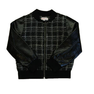 Design History Girls Black Tweed Jacket size: 4T
